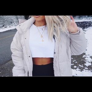 H&M light grey puffer jacket